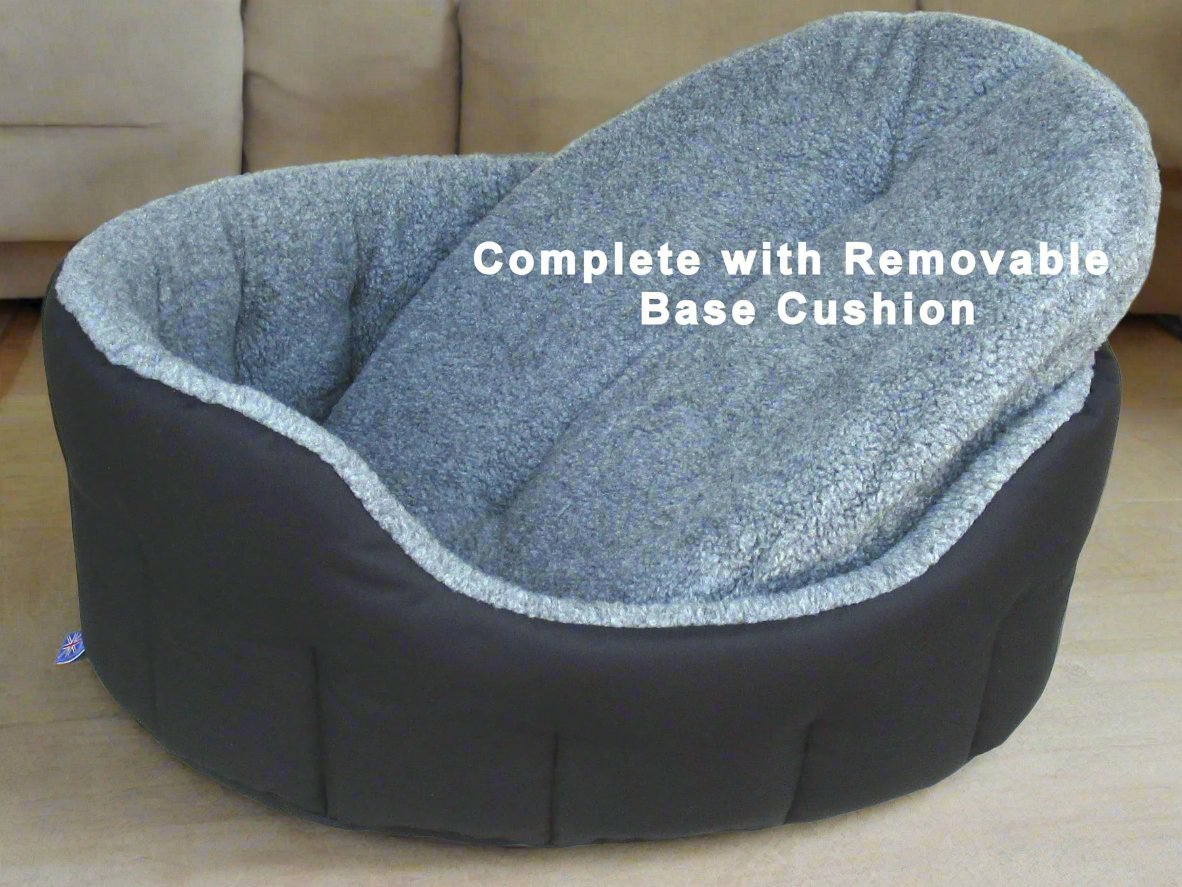 Premium Oval Bolster Style Heavy Duty Fleece Lined Machine Washable Dog Bed - Chartley Chucks