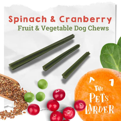 Spinach & Cranberry Chew Stick Vegetable Chew For Dogs - Chartley Chucks