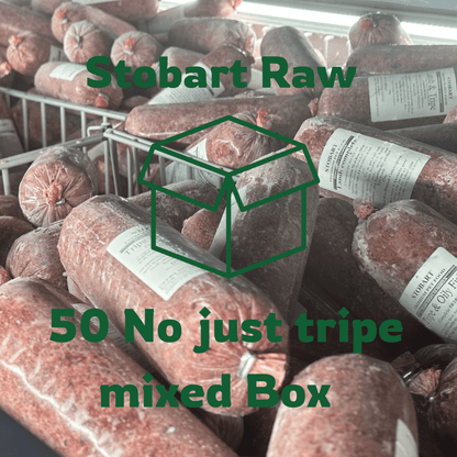 Stobart Raw Dog food - Mixed ‘NOJUSTTRIPE’Bundle (50 Rolls) - Chartley Chucks