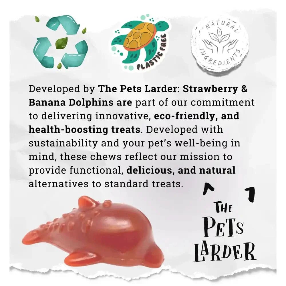 Strawberry & Banana Dolphin Vegetable Chew For Dogs - Chartley Chucks