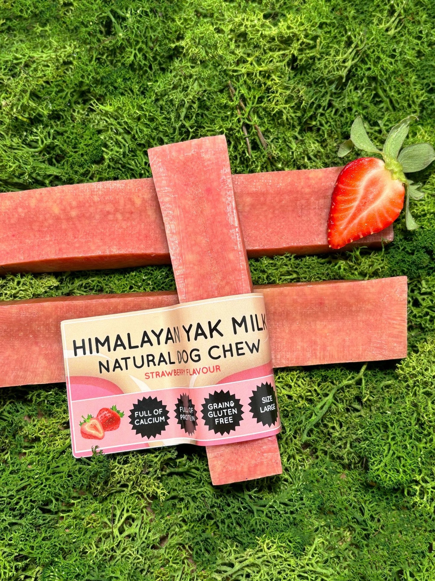 Strawberry Yak Dog Chew - Chartley Chucks