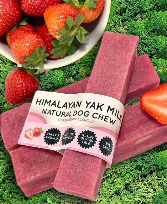 Strawberry Yak Dog Chew - Chartley Chucks