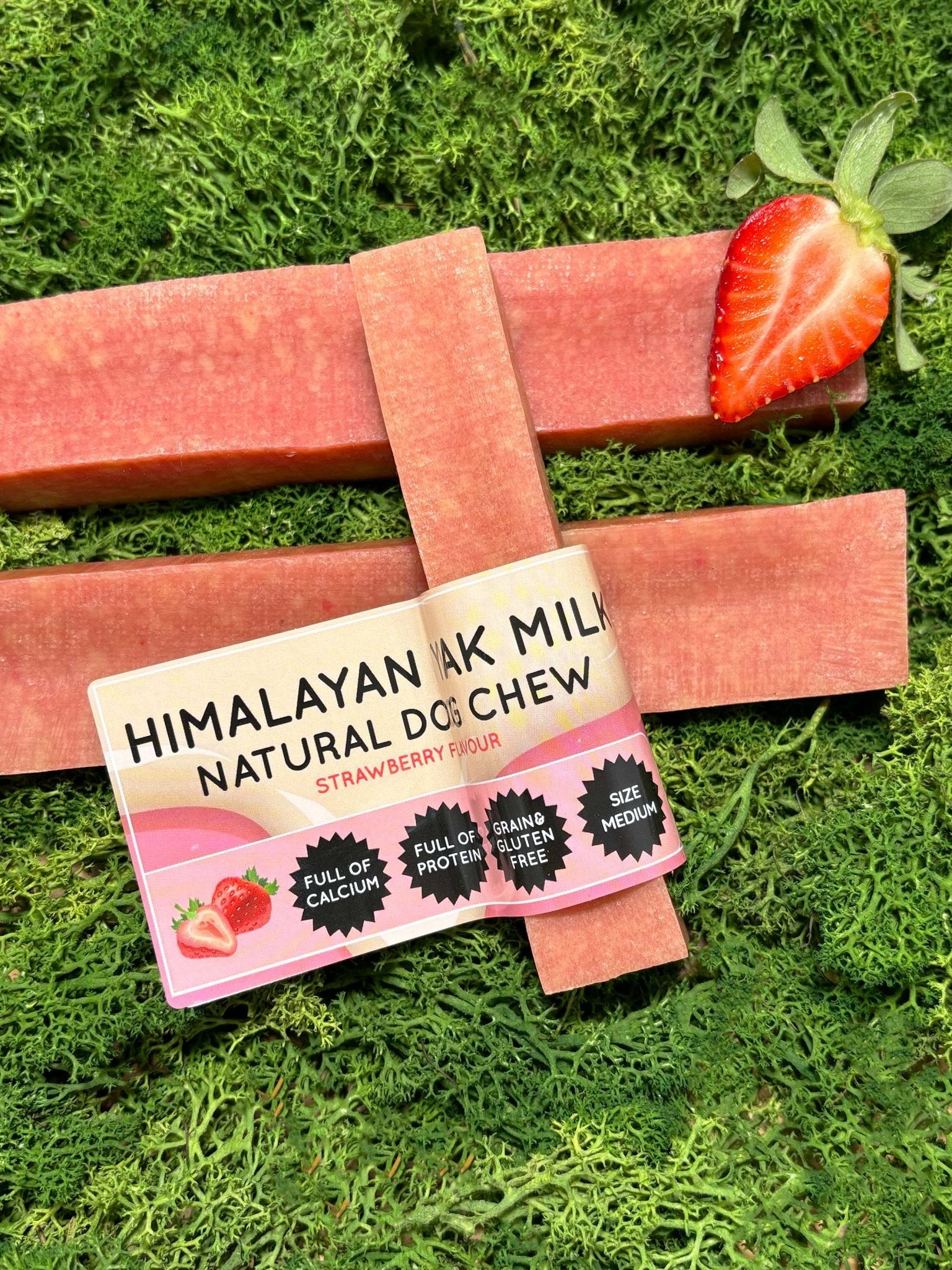 Strawberry Yak Dog Chew - Chartley Chucks