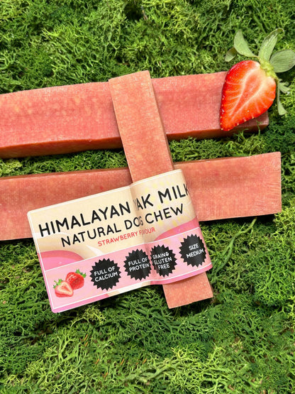 Strawberry Yak Dog Chew - Chartley Chucks