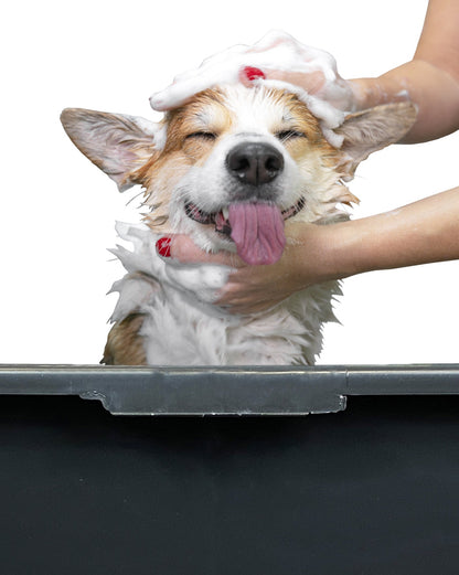 Versatile Large 90L Dog Bath/Pool/Tub - Suitable for Small to Large Breeds - with Drain Plug & Premium Connector - Perfect for medium and large dog breeds - Durable, Easy to Store - Chartley Chucks