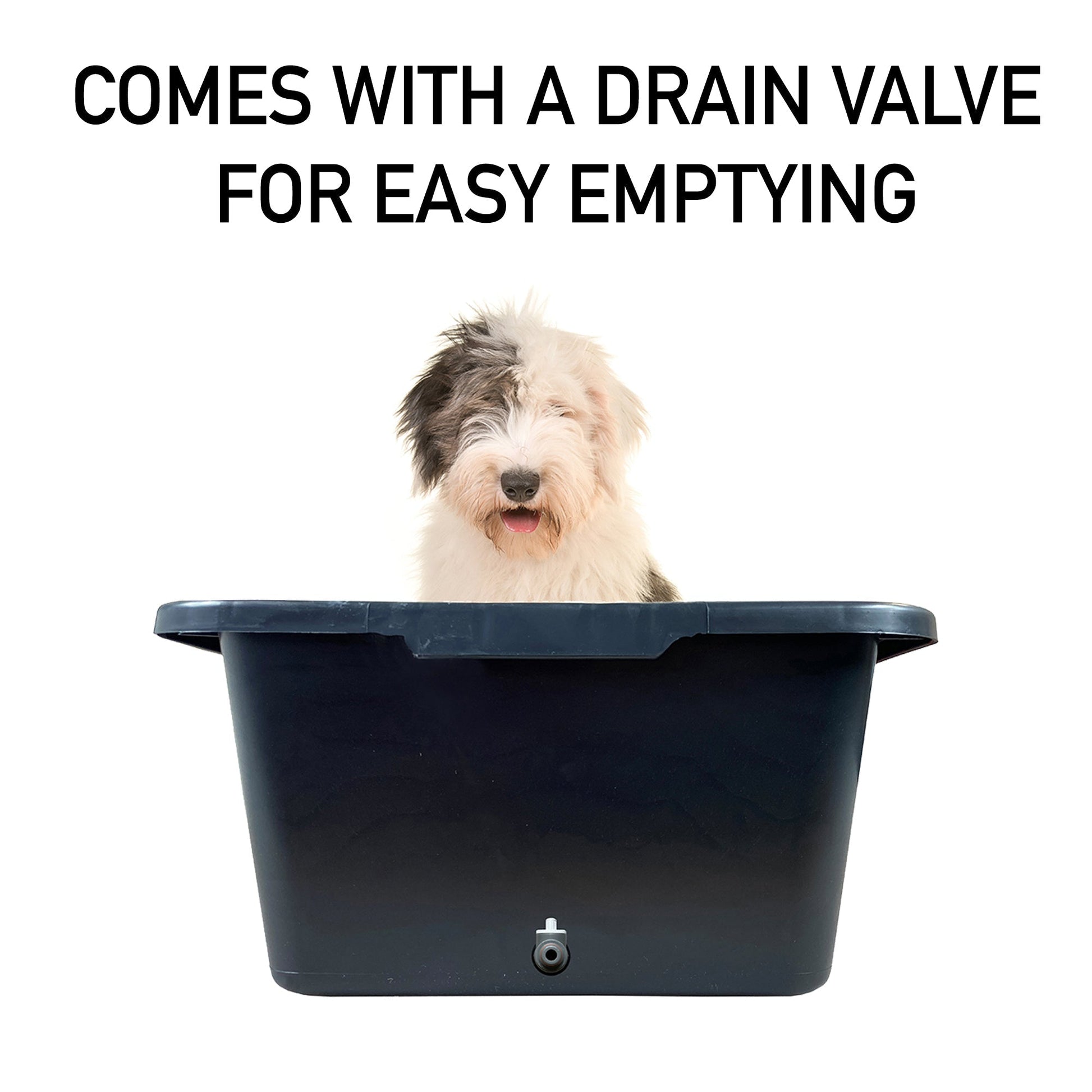 Versatile Large 90L Dog Bath/Pool/Tub - Suitable for Small to Large Breeds - with Drain Plug & Premium Connector - Perfect for medium and large dog breeds - Durable, Easy to Store - Chartley Chucks