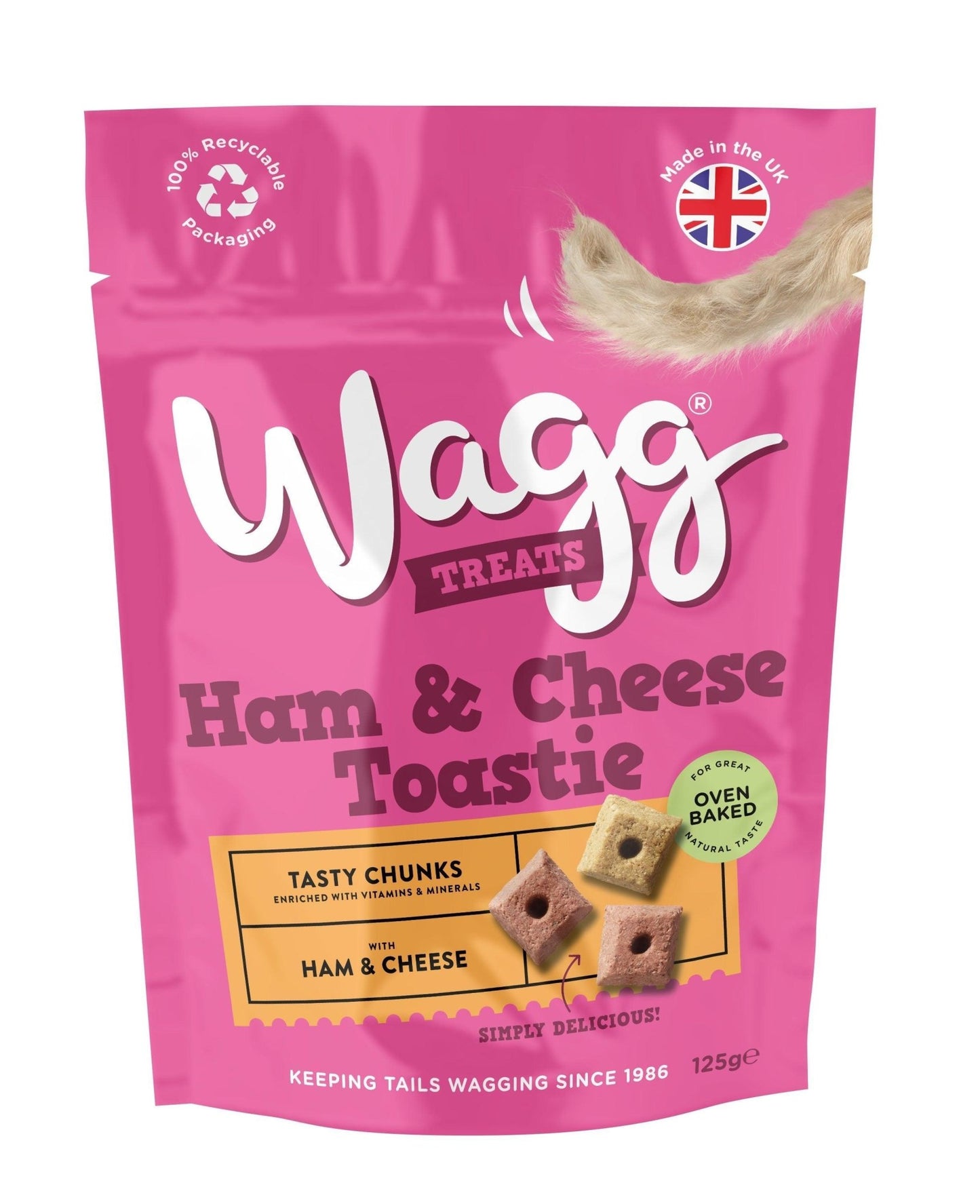 Wagg Ham & Cheese Toastie Tasty 125g - Chartley Chucks