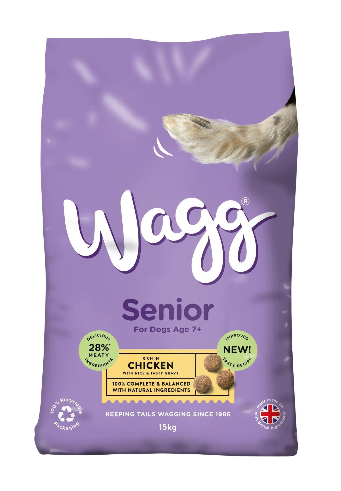Wagg Senior Complete Chicken 15kg - Chartley Chucks