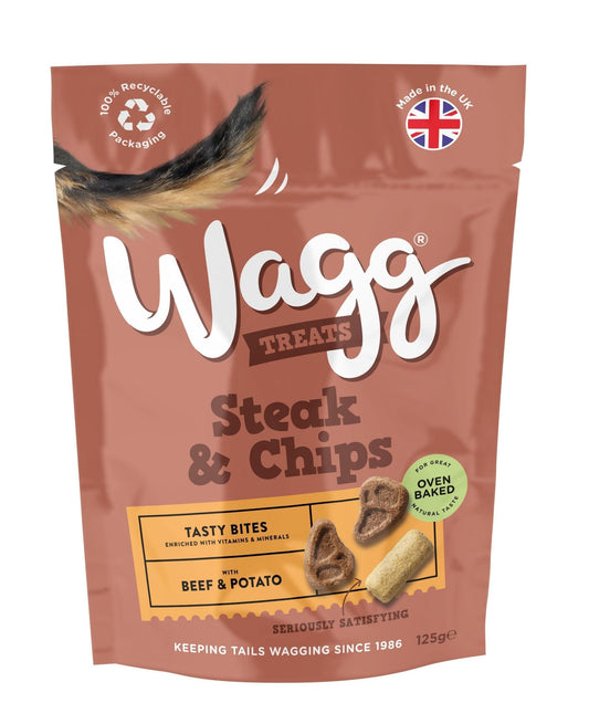 Wagg Steak & Chips Tasty Bites 125g - Chartley Chucks