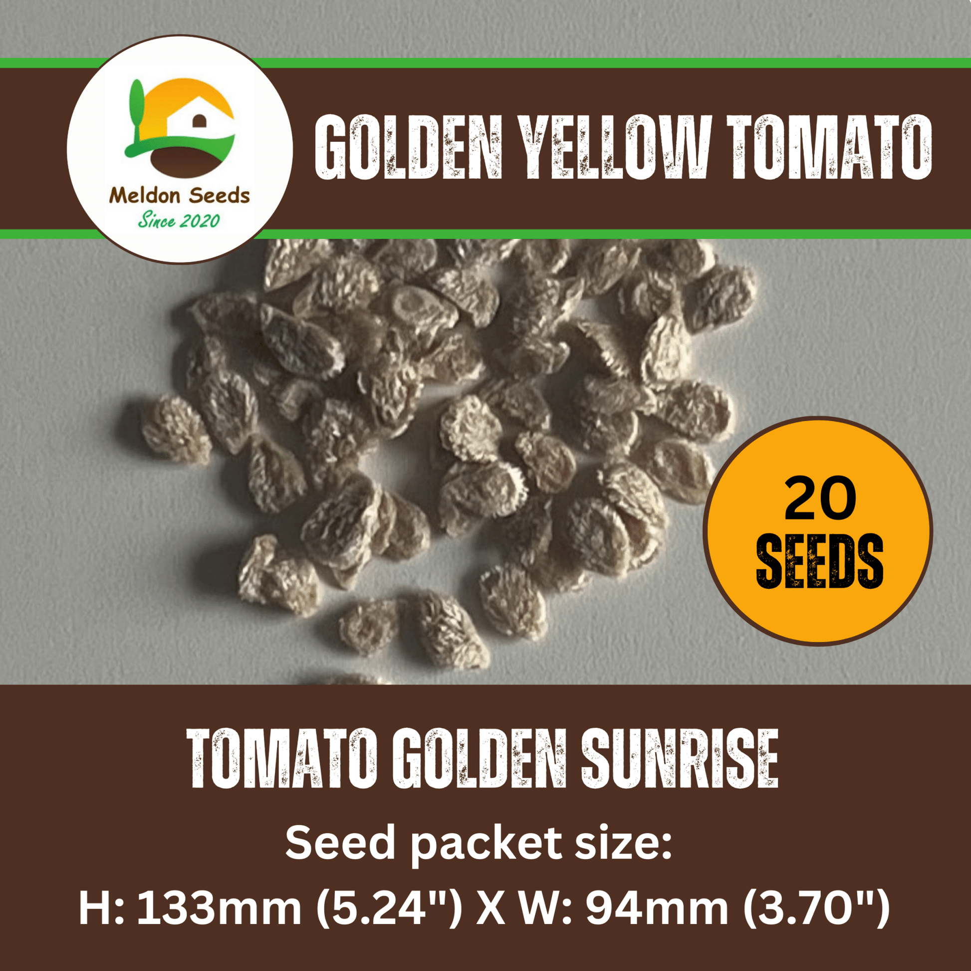 Yellow Tomato Seeds Golden Sunrise - 20 Fresh Vegetable Seeds for Growing UK - Chartley Chucks